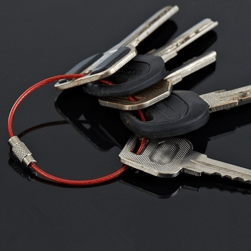5pcs Stainless Steel Keychain Cable Rope for Hiking