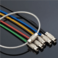 5pcs Stainless Steel Keychain Cable Rope for Hiking
