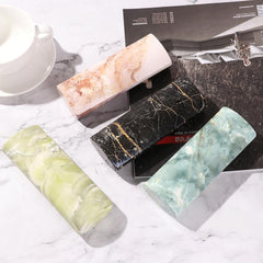 Marble Pattern Magnetic Glasses Case Waterproof PU Portable