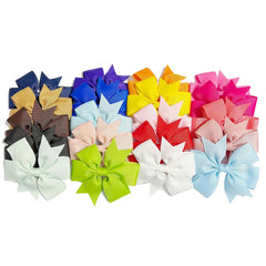 20pcs Sweet Ribbon Bow Hair Clips Set Decorative Hair Accessories Holiday Gift
