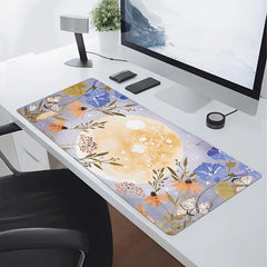 Flower Pattern Extended Mouse Pad for Enhanced Gaming Experience
