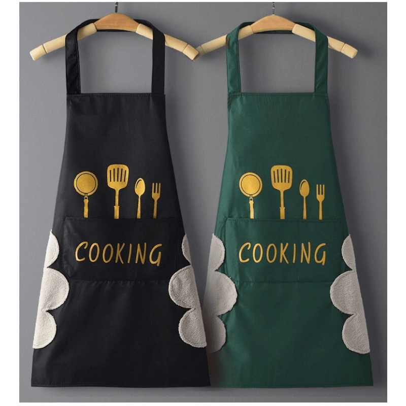 Waterproof Cooking Apron for Women, Anti-Fouling Kitchen Waist Apron