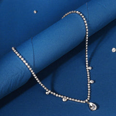 Rhinestone Head Jewelry Chain with Pendant for Women's Hair