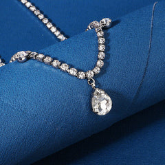 Rhinestone Head Jewelry Chain with Pendant for Women's Hair