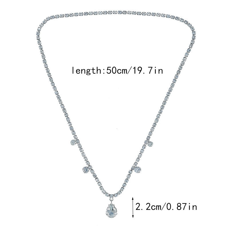 Rhinestone Head Jewelry Chain with Pendant for Women's Hair