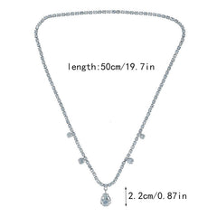 Rhinestone Head Jewelry Chain with Pendant for Women's Hair