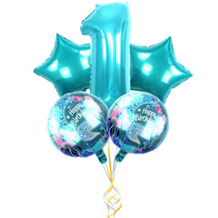 Mermaid Digital Balloon Set for Birthday Parties and Company Meetings