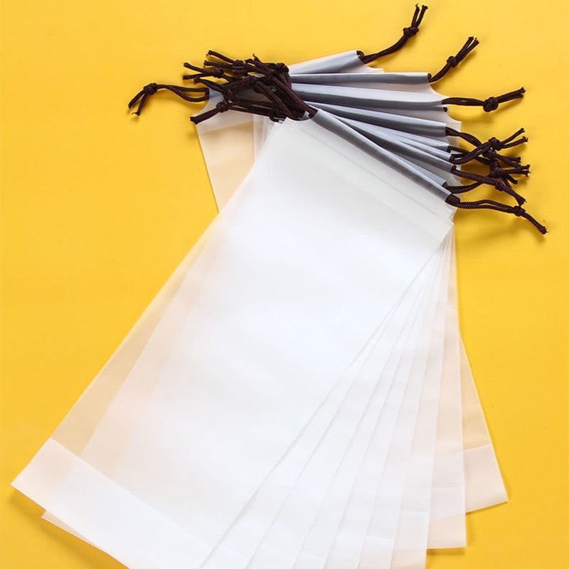 Reusable Portable Umbrella Organizer Drawstring Bag Matte Translucent