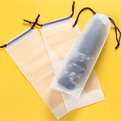 Reusable Portable Umbrella Organizer Drawstring Bag Matte Translucent