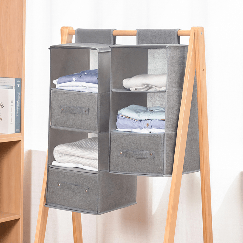 Foldable Container Hanging Bag for Wardrobe Storage Organizer