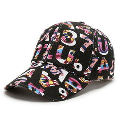 Graffiti Printed Baseball Cap Cotton Sun Hat Men Summer Hat Adjustable
