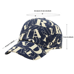 Graffiti Printed Baseball Cap Cotton Sun Hat Men Summer Hat Adjustable