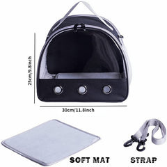 Transparent Travel Carrier for Small Pets - Guinea Pigs, Hamsters, Hedgehogs