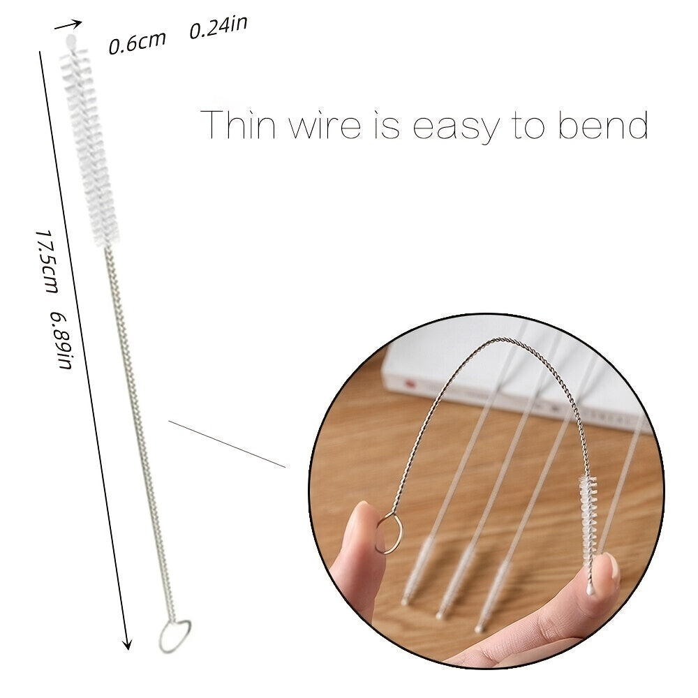 10pcs Long Tube Brush Nylon Cleaner for Baby Bottle Cup
