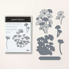 Ginkgo Branch Bundles Stamps And Dies For DIY Craft Making