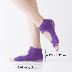 Yoga Socks Anti Slip Toeless Backless Sports Socks