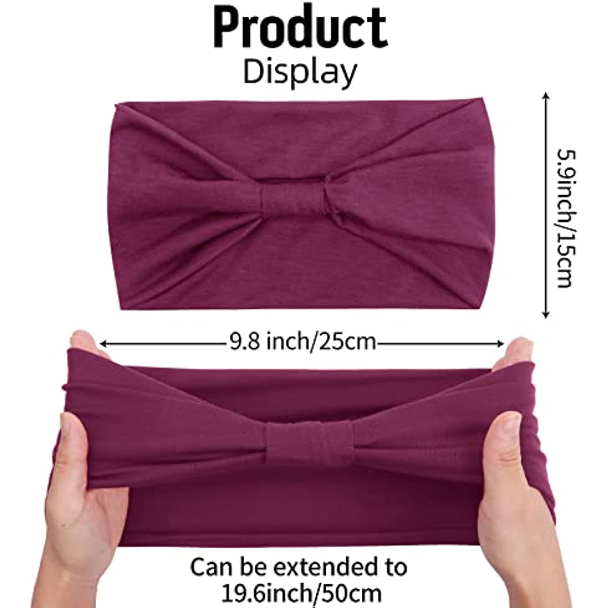 Wide Headband Exercise Elastic Non Slip Running Yoga Sweat Band