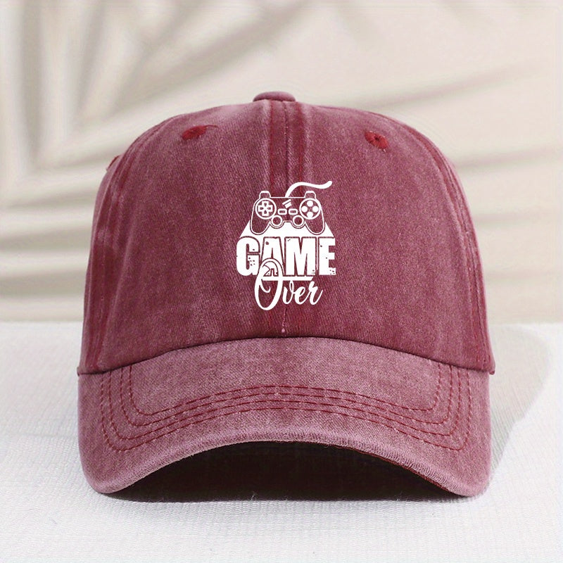 Casual Vintage Game Console Distressed Cap Sun Protection