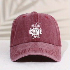 Casual Vintage Game Console Distressed Cap Sun Protection