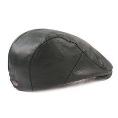 Men Leather Beret Hat Vintage Male Flat Caps Driver Hats Man Berets
