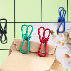 10pcs Chip Clips Keep Food Clothes Paper Secure PVC Coated Steel