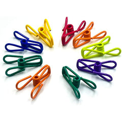 10pcs Chip Clips Keep Food Clothes Paper Secure PVC Coated Steel