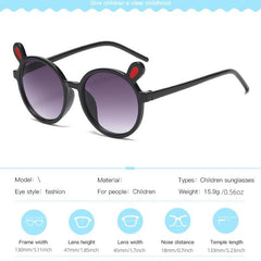Girls Bunny Ear Round Frame Sunglasses UV Protection
