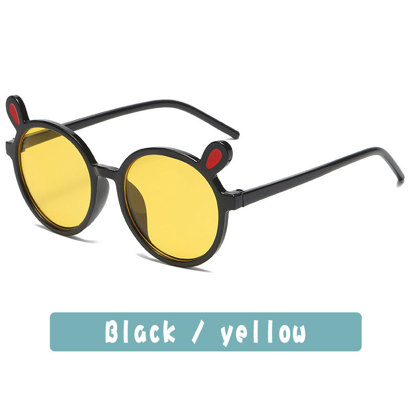 Girls Bunny Ear Round Frame Sunglasses UV Protection