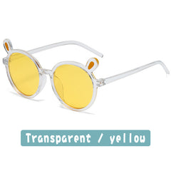 Girls Bunny Ear Round Frame Sunglasses UV Protection