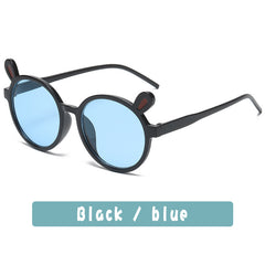 Girls Bunny Ear Round Frame Sunglasses UV Protection