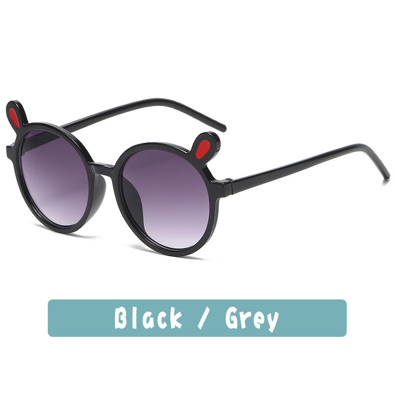 Girls Bunny Ear Round Frame Sunglasses UV Protection