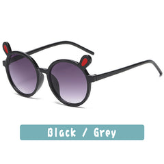 Girls Bunny Ear Round Frame Sunglasses UV Protection