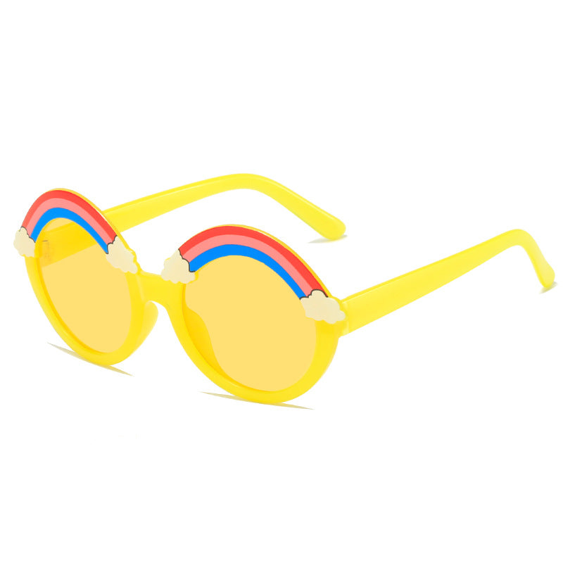 Kids Rainbow Round Frame Sunglasses UV Protection
