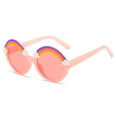 Kids Rainbow Round Frame Sunglasses UV Protection