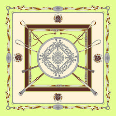 Chandelier Print Square Scarf Vintage Neckerchief Bandana Silk Head Wrap