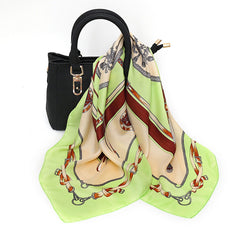 Chandelier Print Square Scarf Vintage Neckerchief Bandana Silk Head Wrap