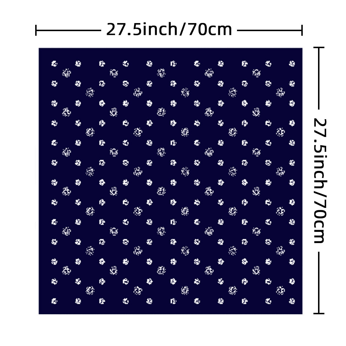 Floral Print Square Scarf Solid Neckerchief Classic Silk Head Wrap