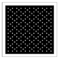Floral Print Square Scarf Solid Neckerchief Classic Silk Head Wrap
