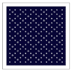 Floral Print Square Scarf Solid Neckerchief Classic Silk Head Wrap