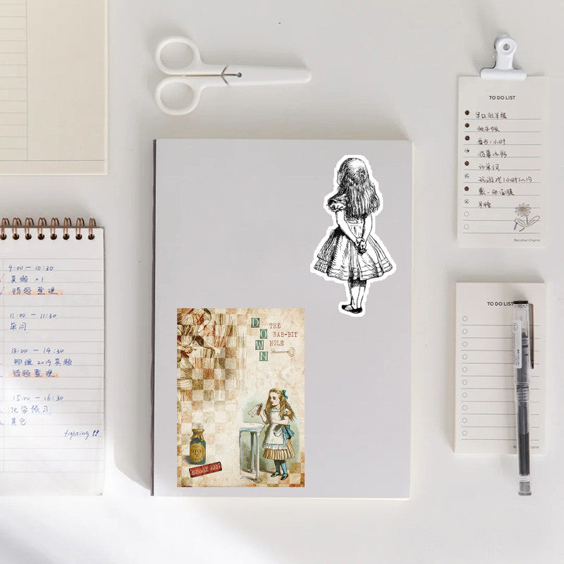 29 Sheets Lonely Alice Material Large Size Paper Retro Journal Ballet Decoration