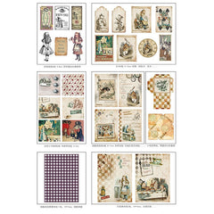 29 Sheets Lonely Alice Material Large Size Paper Retro Journal Ballet Decoration