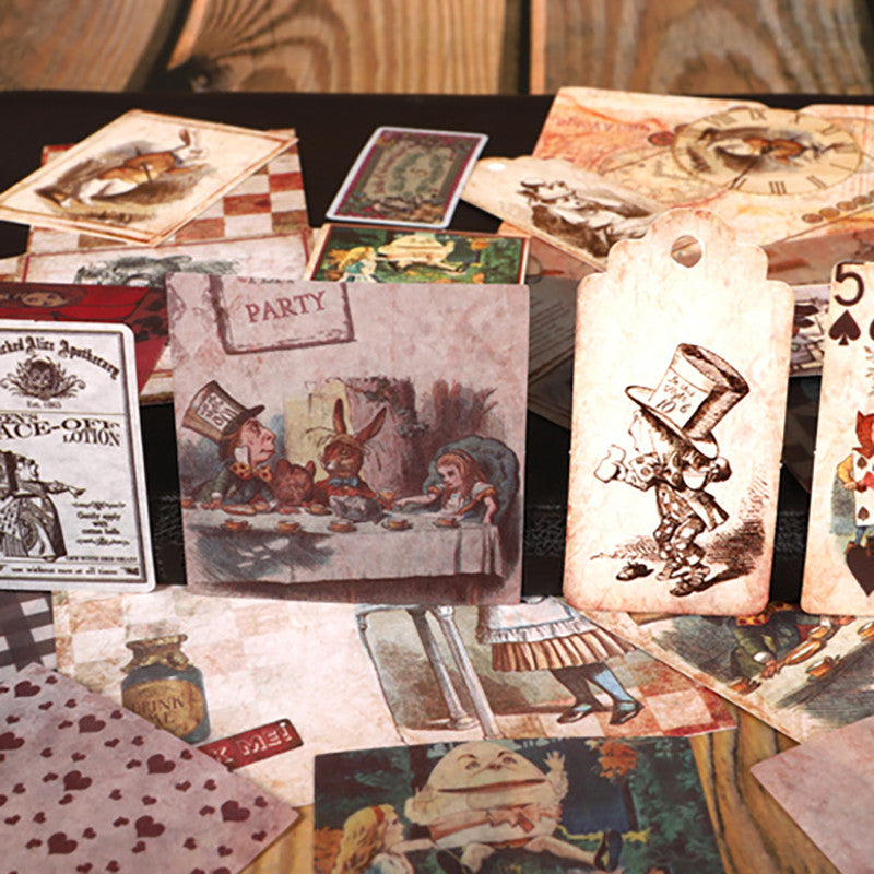 29 Sheets Lonely Alice Material Large Size Paper Retro Journal Ballet Decoration