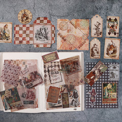 29 Sheets Lonely Alice Material Large Size Paper Retro Journal Ballet Decoration