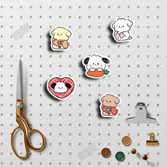 100pcs Pet Puppies Sticker Stationery Computer Student Stickers
