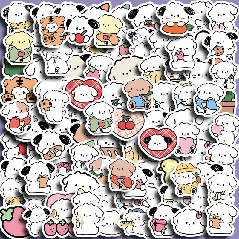 100pcs Pet Puppies Sticker Stationery Computer Student Stickers