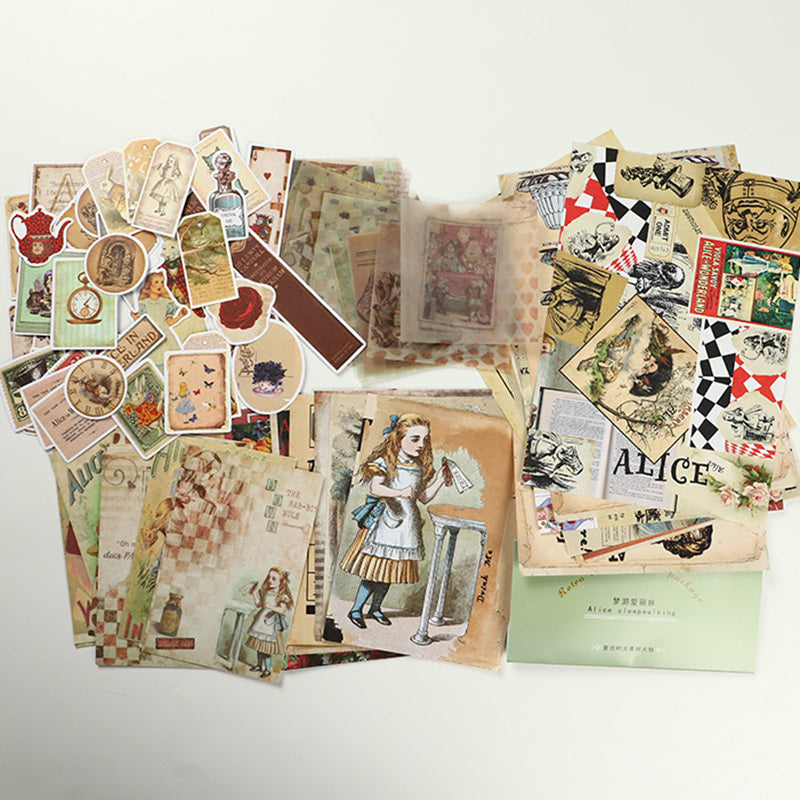 90 Sheets Sleepwalking Alice Large Size Paper Retro Journal
