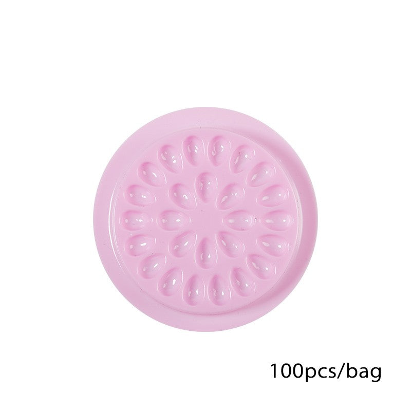 100Pcs Eyelash Glue Pallet Eyelash Extension Glue Pads Stand
