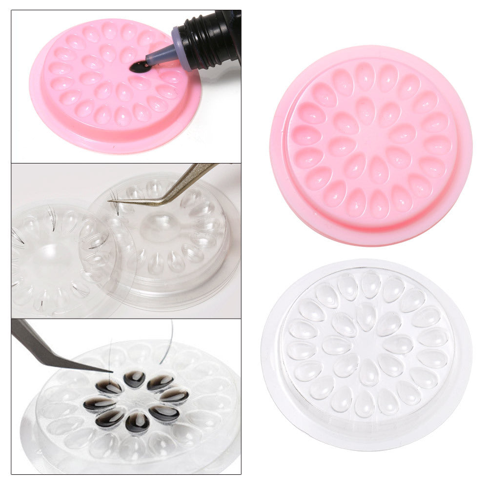 100Pcs Eyelash Glue Pallet Eyelash Extension Glue Pads Stand