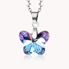 Crystal Butterfly Pendant Necklace And Fashionable Jewelry for Girls