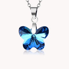 Crystal Butterfly Pendant Necklace And Fashionable Jewelry for Girls